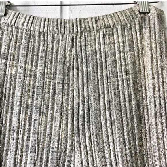 Anthropologie Elevenses glistened metallic pants M - Picture 2 of 3